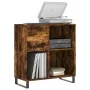 Scheibenschrank aus geräuchertem Eichensperrholz, 84,5 x 38 x 89 cm von vidaXL, CD- und DVD-Speicher - Ref: Foro24-831785, Pr...