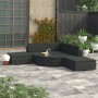 Set muebles de jardín y cojines 6 piezas ratán sintético negro en Conjuntos de jardín | Comprar online en Foru.es