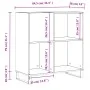 Scheibenschrank aus geräuchertem Eichensperrholz, 84,5 x 38 x 89 cm von vidaXL, CD- und DVD-Speicher - Ref: Foro24-831785, Pr...