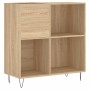 Mueble discos madera contrachapada roble Sonoma 84,5x38x89 cm de vidaXL, Almacenamiento para CD y DVD - Ref: Foro24-831775, P...
