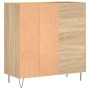Mueble discos madera contrachapada roble Sonoma 84,5x38x89 cm de vidaXL, Almacenamiento para CD y DVD - Ref: Foro24-831775, P...