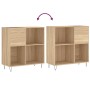 Mueble discos madera contrachapada roble Sonoma 84,5x38x89 cm de vidaXL, Almacenamiento para CD y DVD - Ref: Foro24-831775, P...