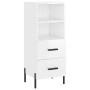 Aparador de madera contrachapada blanco brillante 34,5x34x90 cm de vidaXL, Aparadores - Ref: Foro24-828678, Precio: 64,34 €, ...