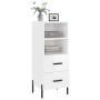 Aparador de madera contrachapada blanco brillante 34,5x34x90 cm de vidaXL, Aparadores - Ref: Foro24-828678, Precio: 64,34 €, ...