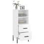 Aparador de madera contrachapada blanco brillante 34,5x34x90 cm de vidaXL, Aparadores - Ref: Foro24-828678, Precio: 64,34 €, ...