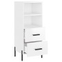 Aparador de madera contrachapada blanco brillante 34,5x34x90 cm de vidaXL, Aparadores - Ref: Foro24-828678, Precio: 64,34 €, ...
