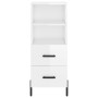 Aparador de madera contrachapada blanco brillante 34,5x34x90 cm de vidaXL, Aparadores - Ref: Foro24-828678, Precio: 64,34 €, ...