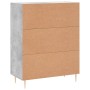 Aparador de madera de ingeniería gris hormigón 69,5x34x90 cm de vidaXL, Aparadores - Ref: Foro24-830248, Precio: 91,22 €, Des...