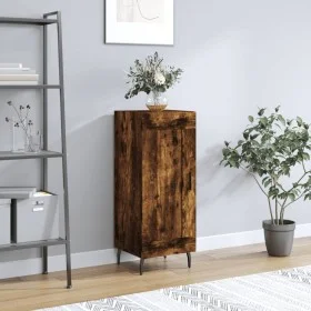 Aparador madera de ingeniería roble ahumado 34,5x34x90 cm de vidaXL, Aparadores - Ref: Foro24-830465, Precio: 61,93 €, Descue...