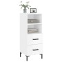 Aparador de madera contrachapada blanco brillante 34,5x34x90 cm de vidaXL, Aparadores - Ref: Foro24-828670, Precio: 60,81 €, ...