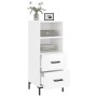 Aparador de madera contrachapada blanco brillante 34,5x34x90 cm de vidaXL, Aparadores - Ref: Foro24-828670, Precio: 60,81 €, ...