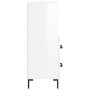 Aparador de madera contrachapada blanco brillante 34,5x34x90 cm de vidaXL, Aparadores - Ref: Foro24-828670, Precio: 60,81 €, ...