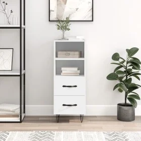 White engineered wood sideboard 34.5x34x90 cm by vidaXL, Sideboards - Ref: Foro24-828660, Price: 51,93 €, Discount: %