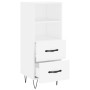 Aparador madera de ingeniería blanco 34,5x34x90 cm de vidaXL, Aparadores - Ref: Foro24-828660, Precio: 52,44 €, Descuento: %