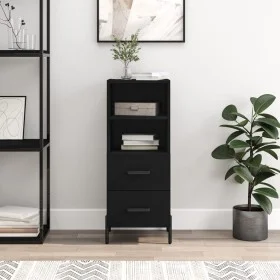 Aparador de madera contrachapada negro 34,5x34x90 cm de vidaXL, Aparadores - Ref: Foro24-828677, Precio: 59,79 €, Descuento: %