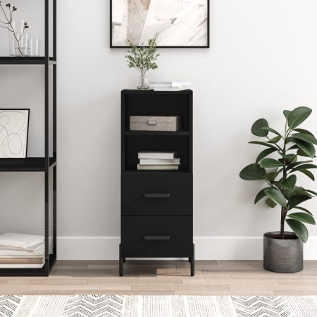 Aparador de madera contrachapada negro 34,5x34x90 cm de vidaXL, Aparadores - Ref: Foro24-828677, Precio: 60,39 €, Descuento: %