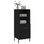 Aparador de madera contrachapada negro 34,5x34x90 cm de vidaXL, Aparadores - Ref: Foro24-828677, Precio: 60,39 €, Descuento: %