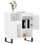 Aparador de madera contrachapada blanco brillante 60x35x70 cm de vidaXL, Aparadores - Ref: Foro24-831198, Precio: 72,64 €, De...