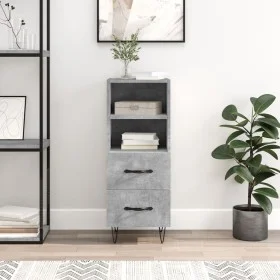 Aparador de madera contrachapada gris hormigón 34,5x34x90 cm de vidaXL, Aparadores - Ref: Foro24-828664, Precio: 45,22 €, Des...