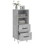 Aparador de madera contrachapada gris hormigón 34,5x34x90 cm de vidaXL, Aparadores - Ref: Foro24-828664, Precio: 50,72 €, Des...