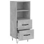 Aparador de madera contrachapada gris hormigón 34,5x34x90 cm de vidaXL, Aparadores - Ref: Foro24-828664, Precio: 50,72 €, Des...