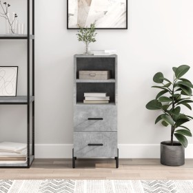 Aparador de madera contrachapada gris hormigón 34,5x34x90 cm de vidaXL, Aparadores - Ref: Foro24-828680, Precio: 58,44 €, Des...