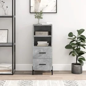 Concrete gray plywood sideboard 34.5x34x90 cm by vidaXL, Sideboards - Ref: Foro24-828680, Price: 57,86 €, Discount: %