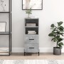 Aparador de madera contrachapada gris hormigón 34,5x34x90 cm de vidaXL, Aparadores - Ref: Foro24-828680, Precio: 58,44 €, Des...