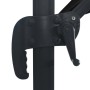 Sombrilla voladiza luces LED y poste aluminio negra 400x300 cm en Sombrillas | Comprar online en Foru.es