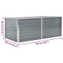 Jardinera elevada de acero galvanizado gris 160x80x45 cm en Macetas y jardineras | Comprar online en Foru.es