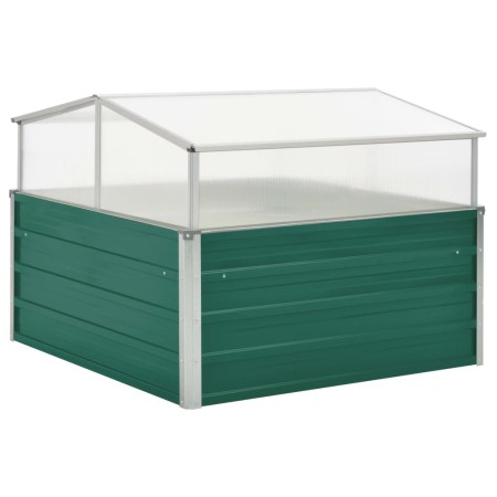 Invernadero de acero galvanizado verde 100x100x77 cm en Macetas y jardineras | Comprar online en Foru.es