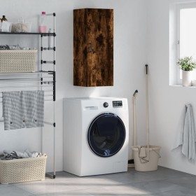 Armario de pared roble ahumado 34,5x34x90 cm de vidaXL, Aparadores - Ref: Foro24-828857, Precio: 46,19 €, Descuento: %