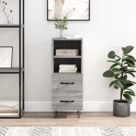 Aparador madera de ingeniería gris Sonoma 34,5x34x90 cm de vidaXL, Aparadores - Ref: Foro24-828666, Precio: 46,73 €, Descuent...