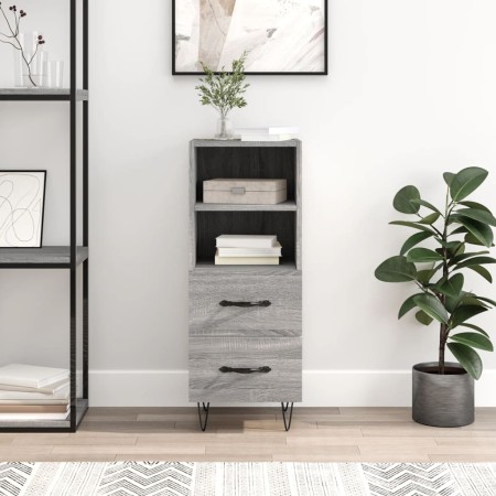 Aparador madera de ingeniería gris Sonoma 34,5x34x90 cm de vidaXL, Aparadores - Ref: Foro24-828666, Precio: 52,44 €, Descuent...