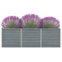 Arriate elevado de jardín acero galvanizado gris 240x40x77 cm en Macetas y jardineras | Comprar online en Foru.es