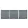 Arriate elevado de jardín acero galvanizado gris 240x40x77 cm en Macetas y jardineras | Comprar online en Foru.es