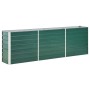 Arriate de jardín de acero galvanizado verde 240x40x77 cm en Macetas y jardineras | Comprar online en Foru.es