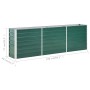 Arriate de jardín de acero galvanizado verde 240x40x77 cm en Macetas y jardineras | Comprar online en Foru.es