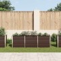 Arriate de jardín de acero galvanizado marrón 240x40x77 cm en Macetas y jardineras | Comprar online en Foru.es