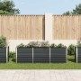 Arriate de jardín de acero galvanizado antracita 240x40x77 cm en Macetas y jardineras | Comprar online en Foru.es