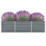 Arriate de jardín de acero galvanizado gris 240x40x45 cm en Macetas y jardineras | Comprar online en Foru.es