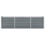 Arriate de jardín de acero galvanizado gris 240x40x45 cm en Macetas y jardineras | Comprar online en Foru.es