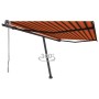 Toldo de pie automático naranja y marrón 450x300 cm en Toldos | Comprar online en Foru.es