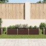 Arriate de jardín de acero galvanizado marrón 240x40x45 cm en Macetas y jardineras | Comprar online en Foru.es