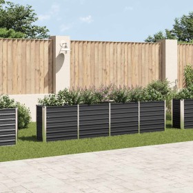 Jardinera elevada acero galvanizado gris antracita 320x40x77 cm en Macetas y jardineras | Comprar online en Foru.es