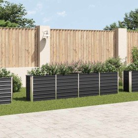 Jardinera elevada acero galvanizado gris antracita 320x40x77 cm en Macetas y jardineras | Comprar online en Foru.es