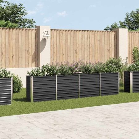 Jardinera elevada acero galvanizado gris antracita 320x40x77 cm en Macetas y jardineras | Comprar online en Foru.es