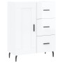 Aparador de madera contrachapada blanco brillante 69,5x34x90 cm de vidaXL, Aparadores - Ref: Foro24-830278, Precio: 106,42 €,...