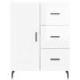 Aparador de madera contrachapada blanco brillante 69,5x34x90 cm de vidaXL, Aparadores - Ref: Foro24-830278, Precio: 106,42 €,...