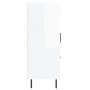 Aparador de madera contrachapada blanco brillante 69,5x34x90 cm de vidaXL, Aparadores - Ref: Foro24-830278, Precio: 106,42 €,...